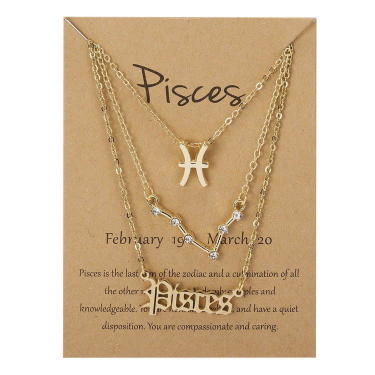 Zodiac Necklace -3 Piece Set