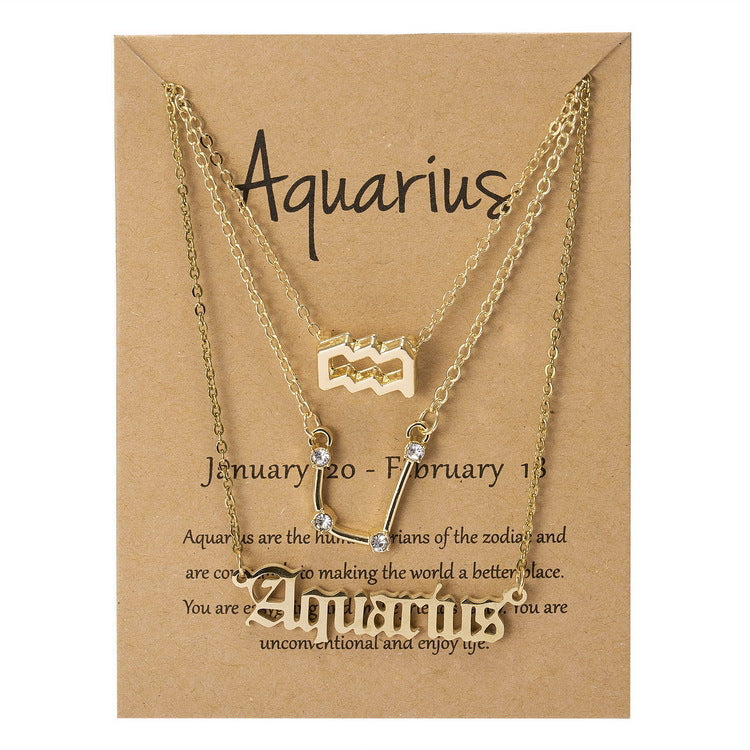 Zodiac Necklace -3 Piece Set