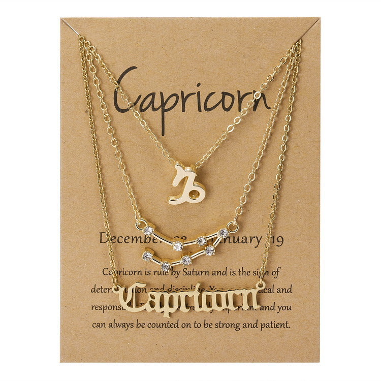 Zodiac Necklace -3 Piece Set